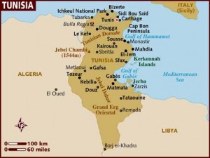 carte de la tunisie voyage